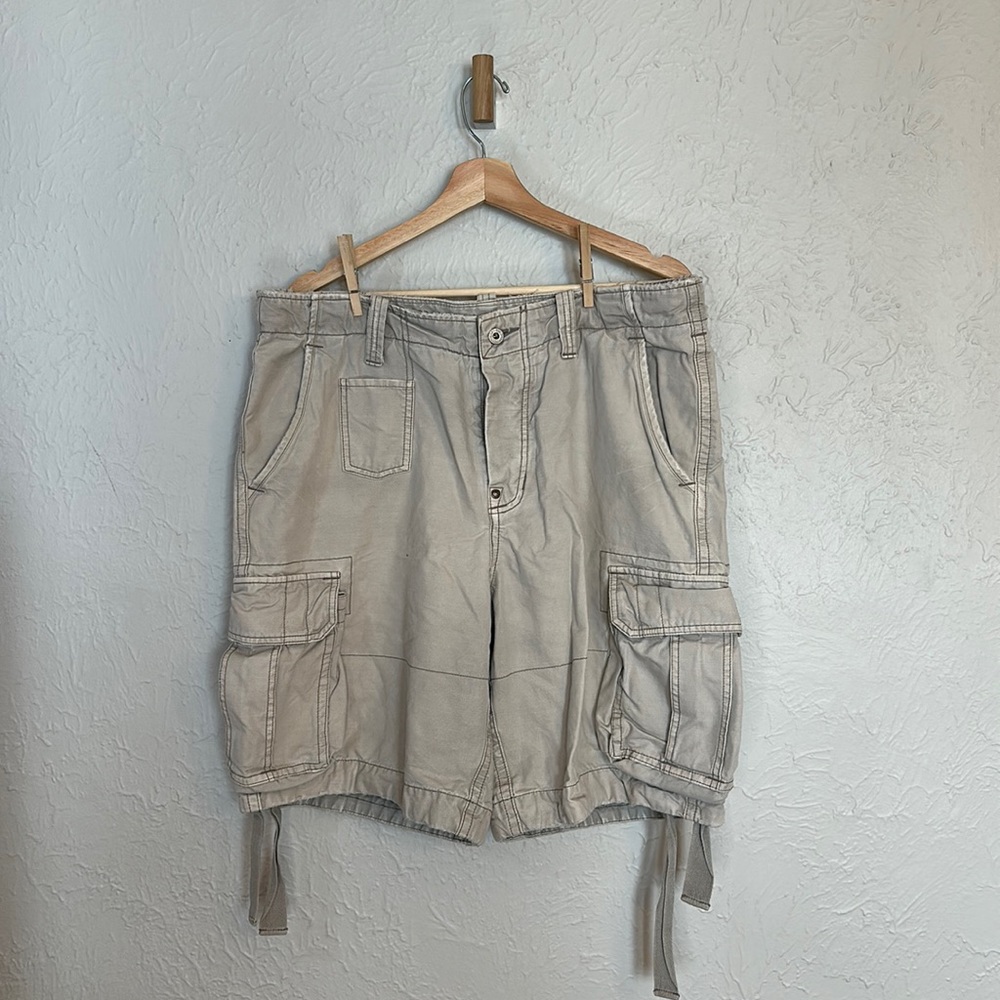 Evisu khaki cargo shorts